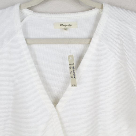 NWT Madewell Drapey V-neck Faux Wrap Top - Picture 3 of 8